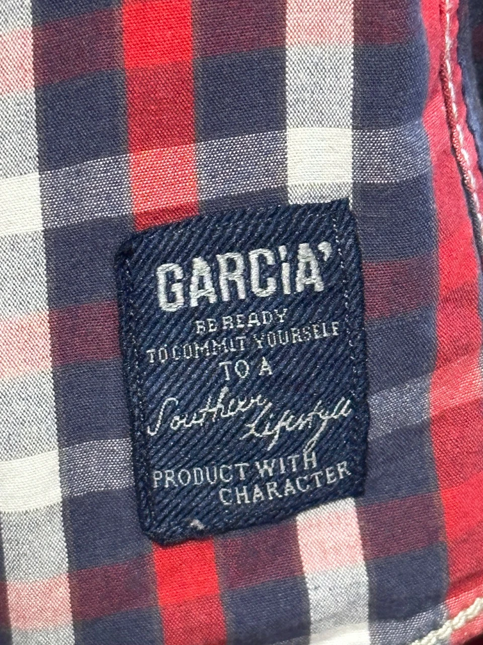 Camisa de manga larga Garcia Jeans a cuadros rojo/azul/blanco – Ajuste Regular – photo 6
